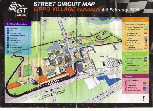 Lippo Karawaci Street Circuit Lay out