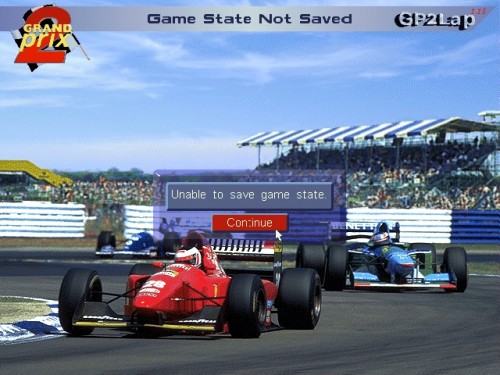GP2 was unable to save the game state
