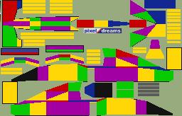 This is the GP2 bitmap, each colour shows where each texture fits in.